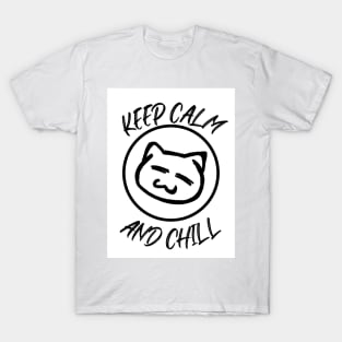 The B Cafe- Keep Calm and Chill Storm Mascot Logo T-Shirt